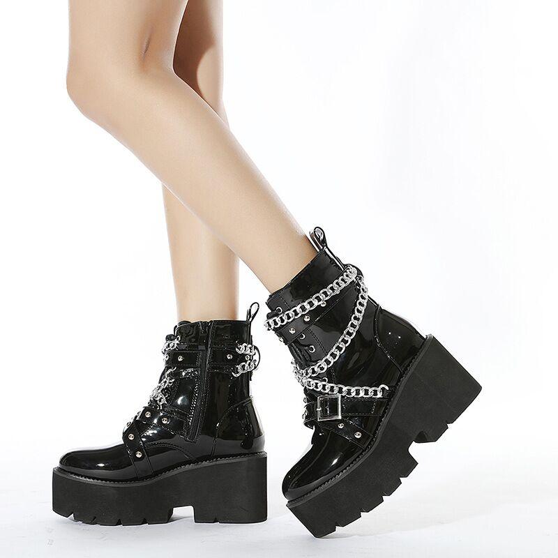 Chained Belt Boots