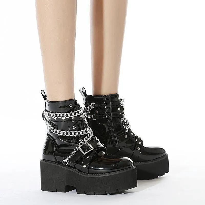 Chained Belt Boots