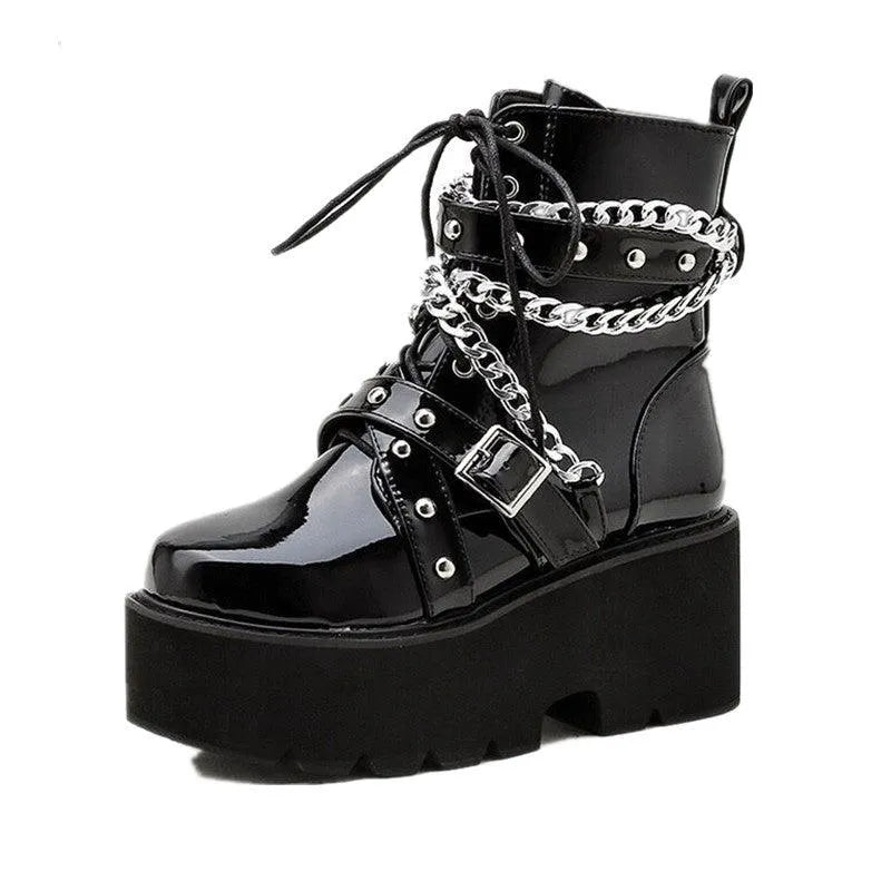 Chained Belt Boots