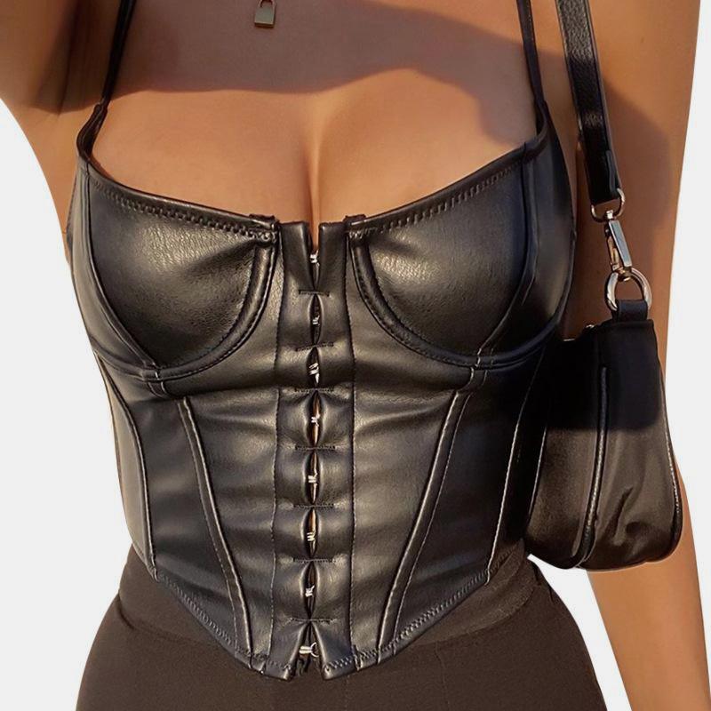 Street Photo Tight PU Top
