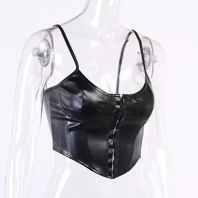 Street Photo Tight PU Top