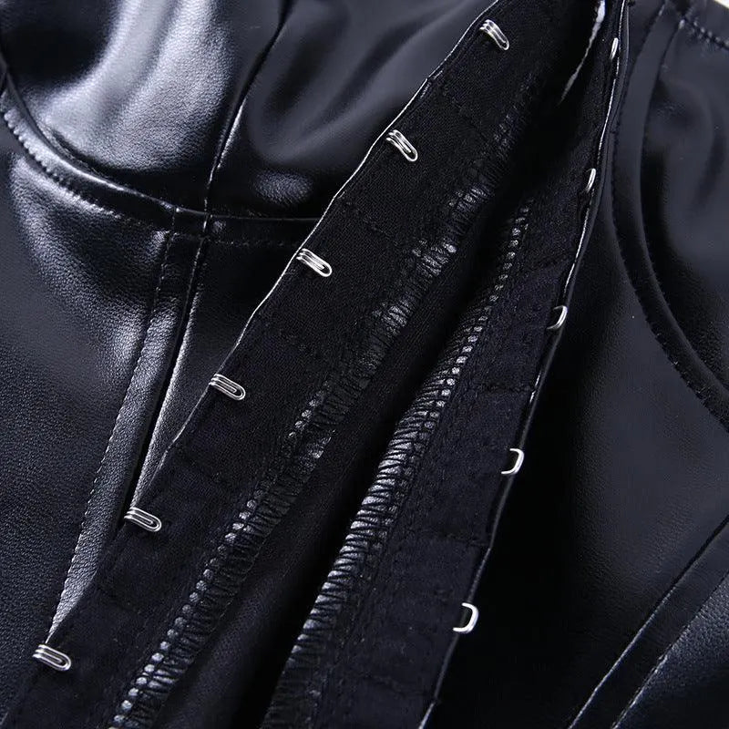 Street Photo Tight PU Top