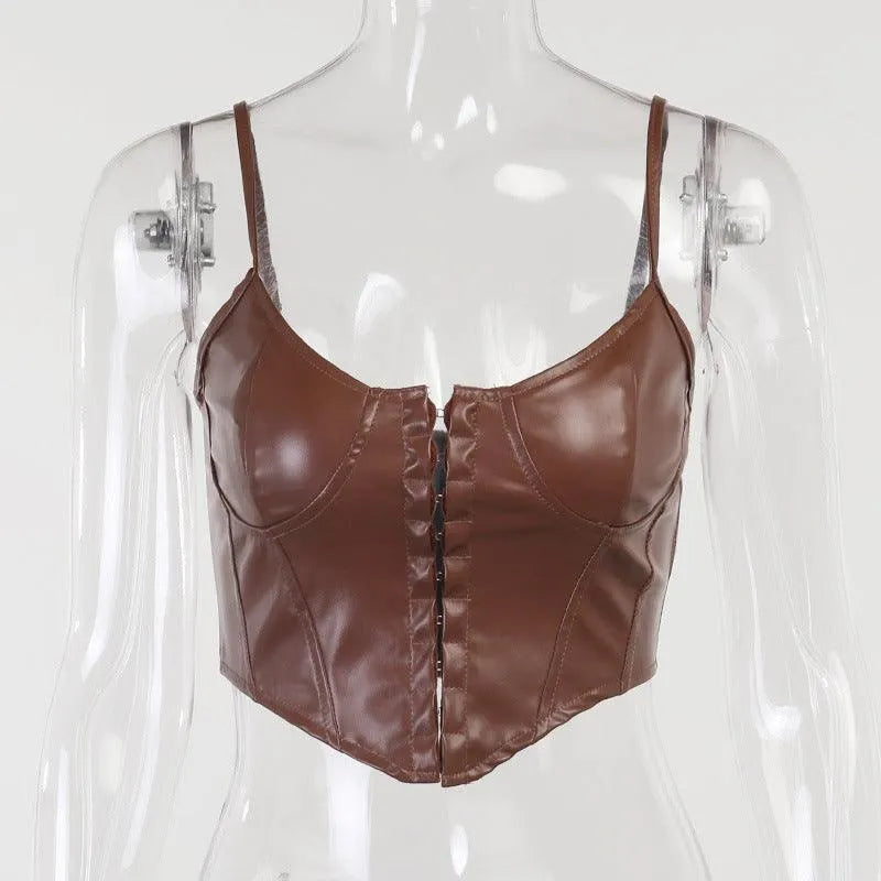 Street Photo Tight PU Top