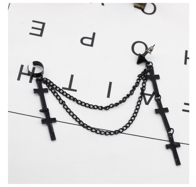 Cross Tassel Earrings