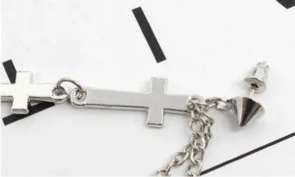 Cross Tassel Earrings