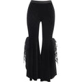 Dark Trendy Victorian Embossed Bell Pants