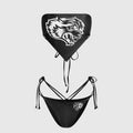 Wolf Midriff-baring Top Bikini Set