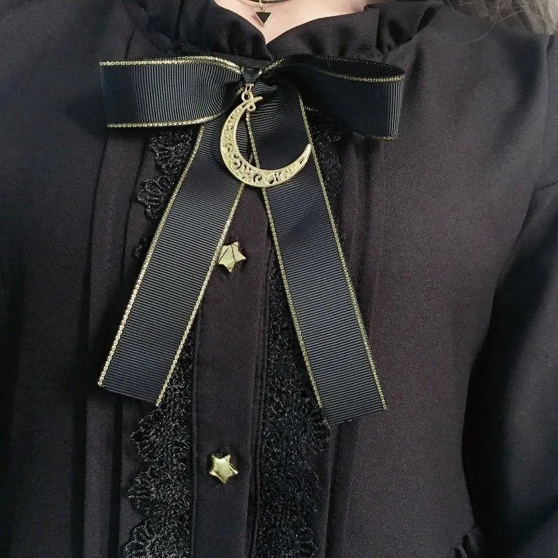 Black Bow-Knot Flounced Dress