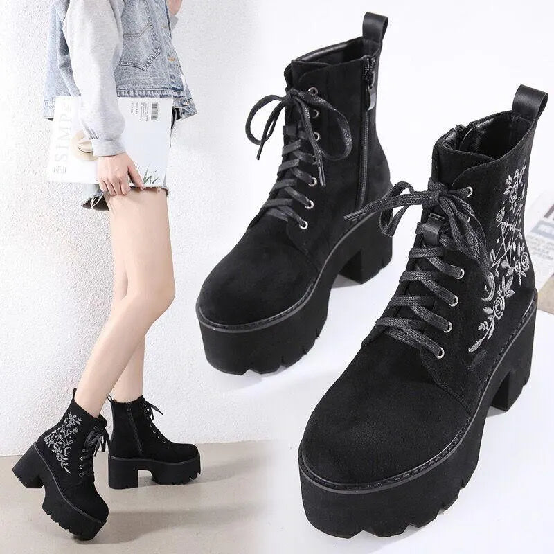 Embroidery Boots