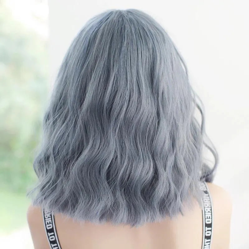 Japanese Wavy Blue Wig