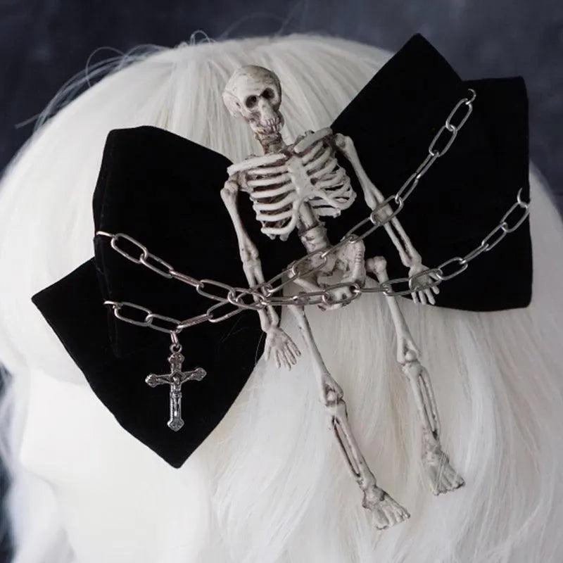 Skeleton Bowknot Hairpin