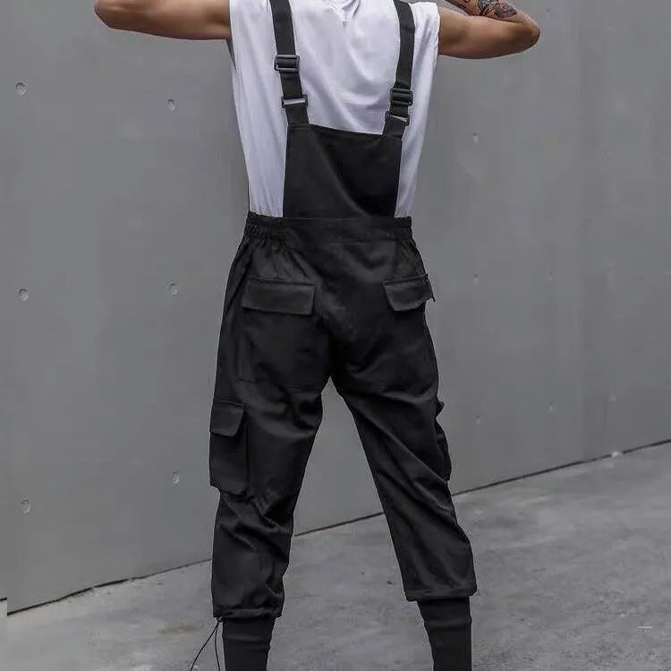 Pocktes Cargo Suspender Pants