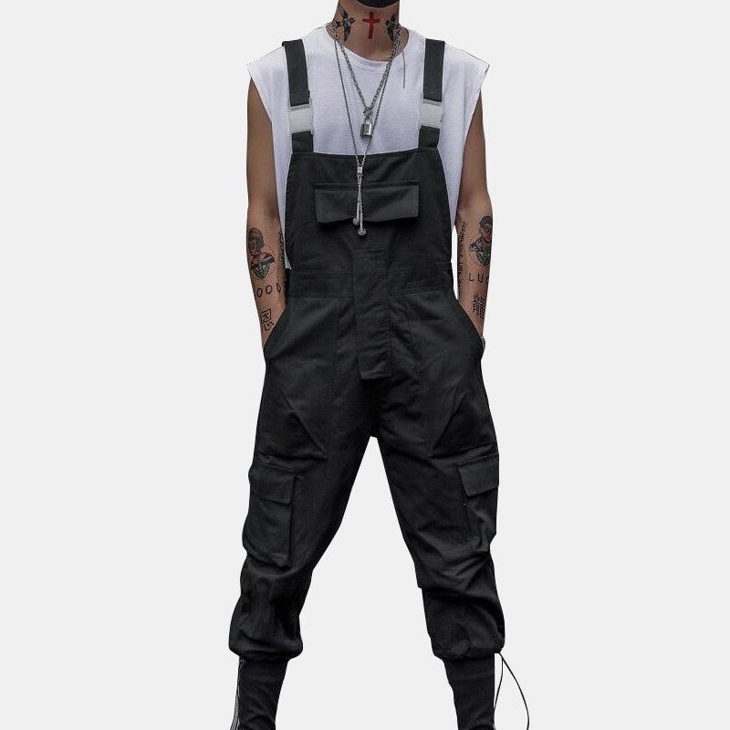 Pocktes Cargo Suspender Pants