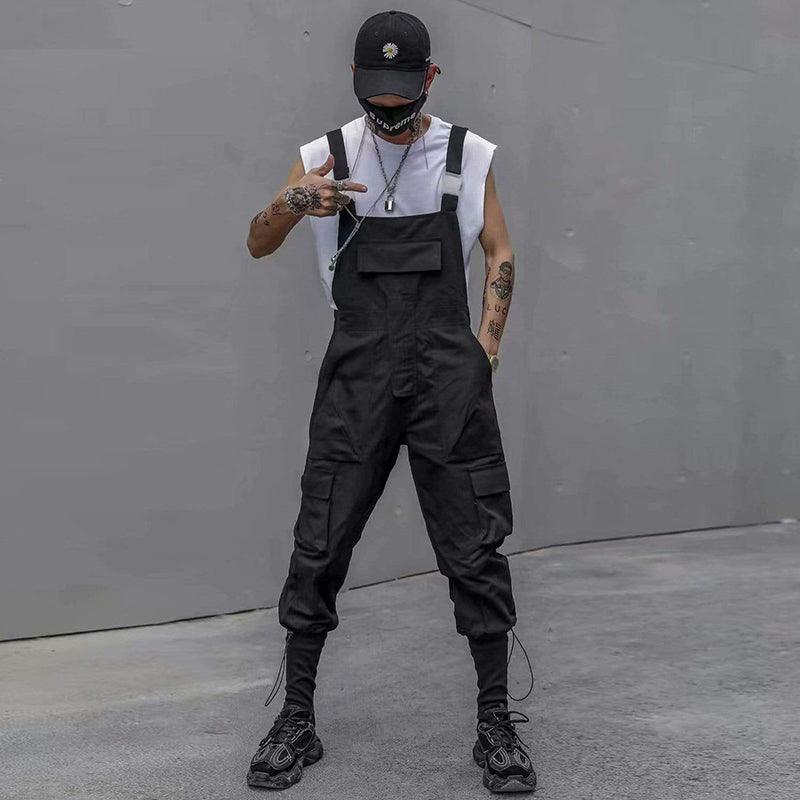 Pocktes Cargo Suspender Pants
