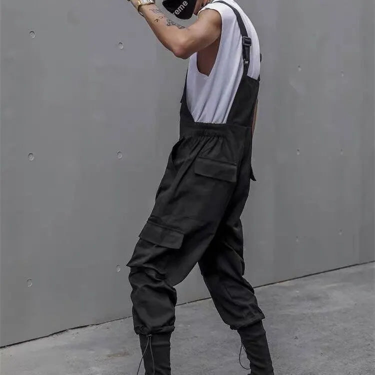 Pocktes Cargo Suspender Pants