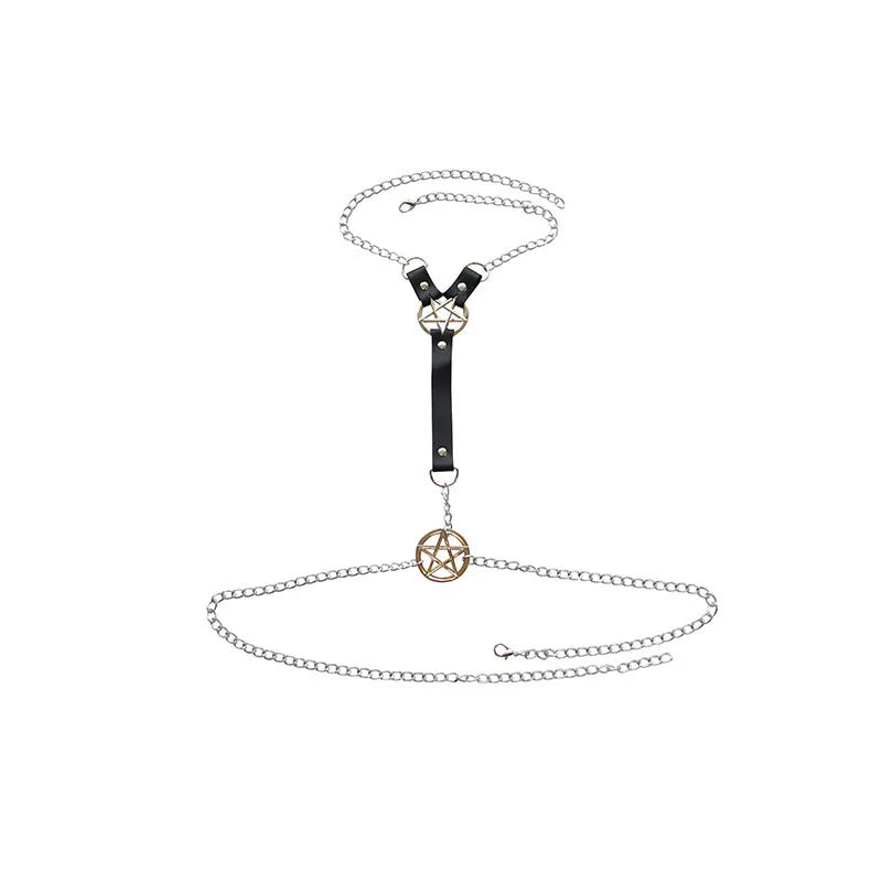 Personality Leather Metal Fashion Harness