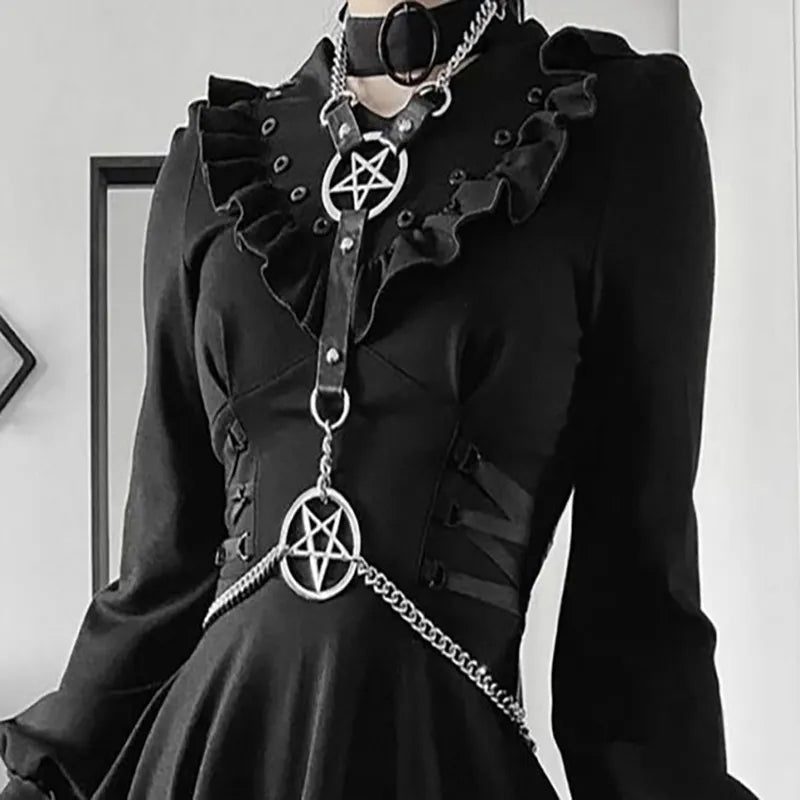 Personality Leather Metal Fashion Harness
