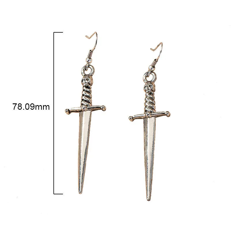 Guess Who Skull Dagger Earrings