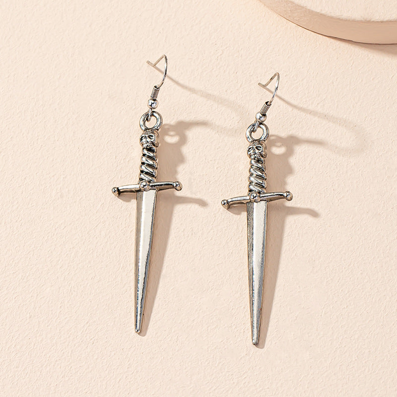 Guess Who Skull Dagger Earrings