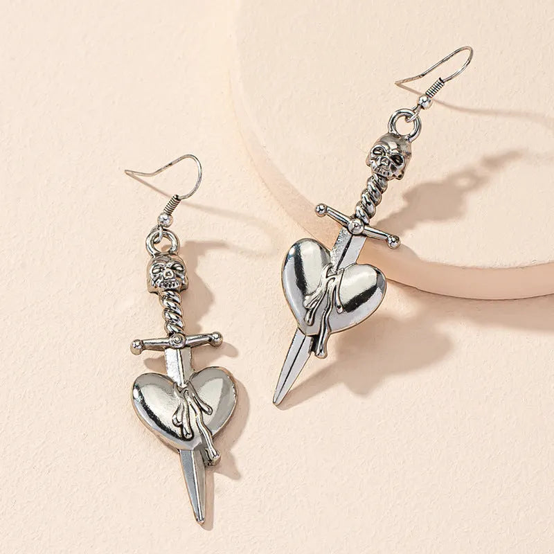 Guess Who Skull Dagger Earrings