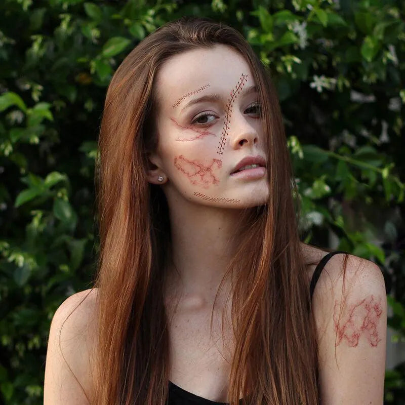“Trick or Treat”Horror Makeup Tattoo Sticker