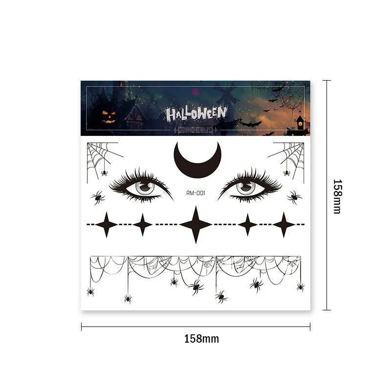 “Trick or Treat”Horror Makeup Tattoo Sticker