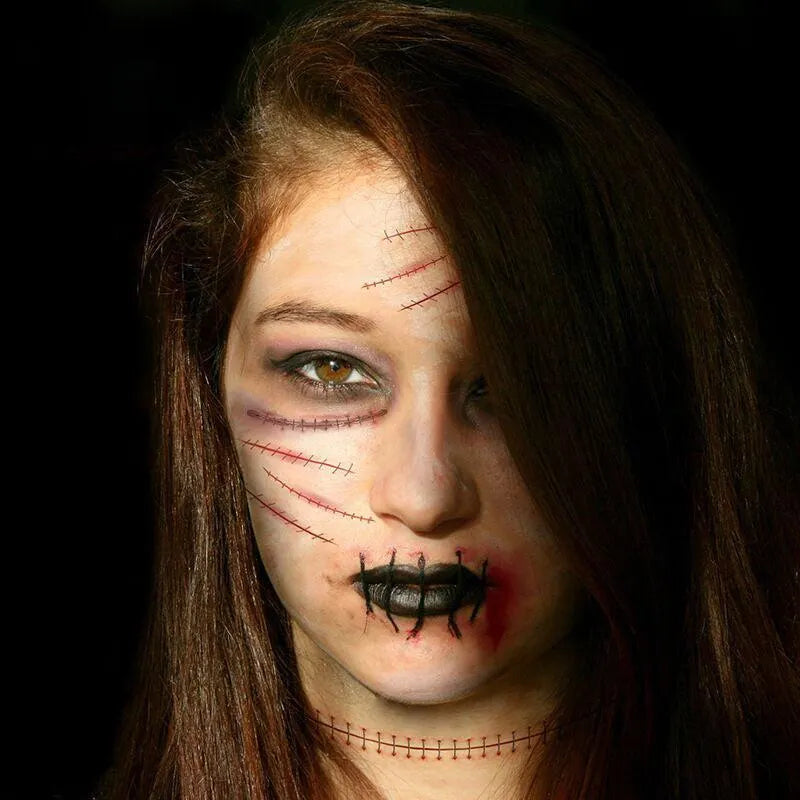 “Trick or Treat”Horror Makeup Tattoo Sticker