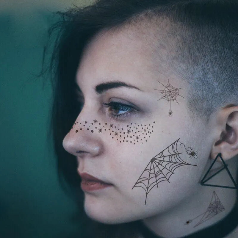 “Trick or Treat”Horror Makeup Tattoo Sticker