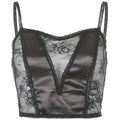 Lace Mesh V-neck Top