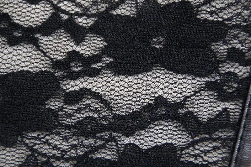 Faux Leather Lace Corset Bustier Top