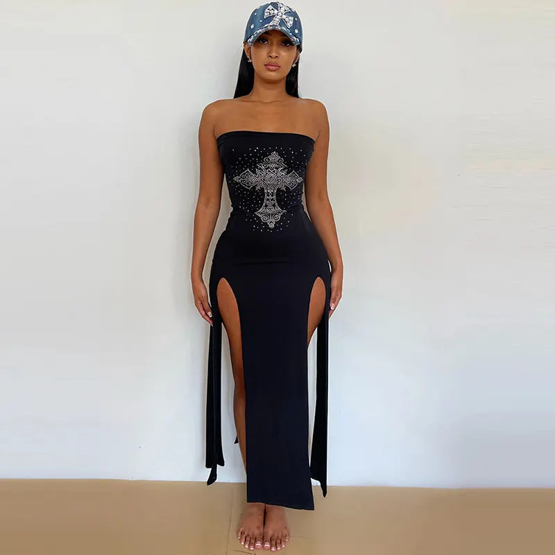 Gothic Cross Hot Drill Dress