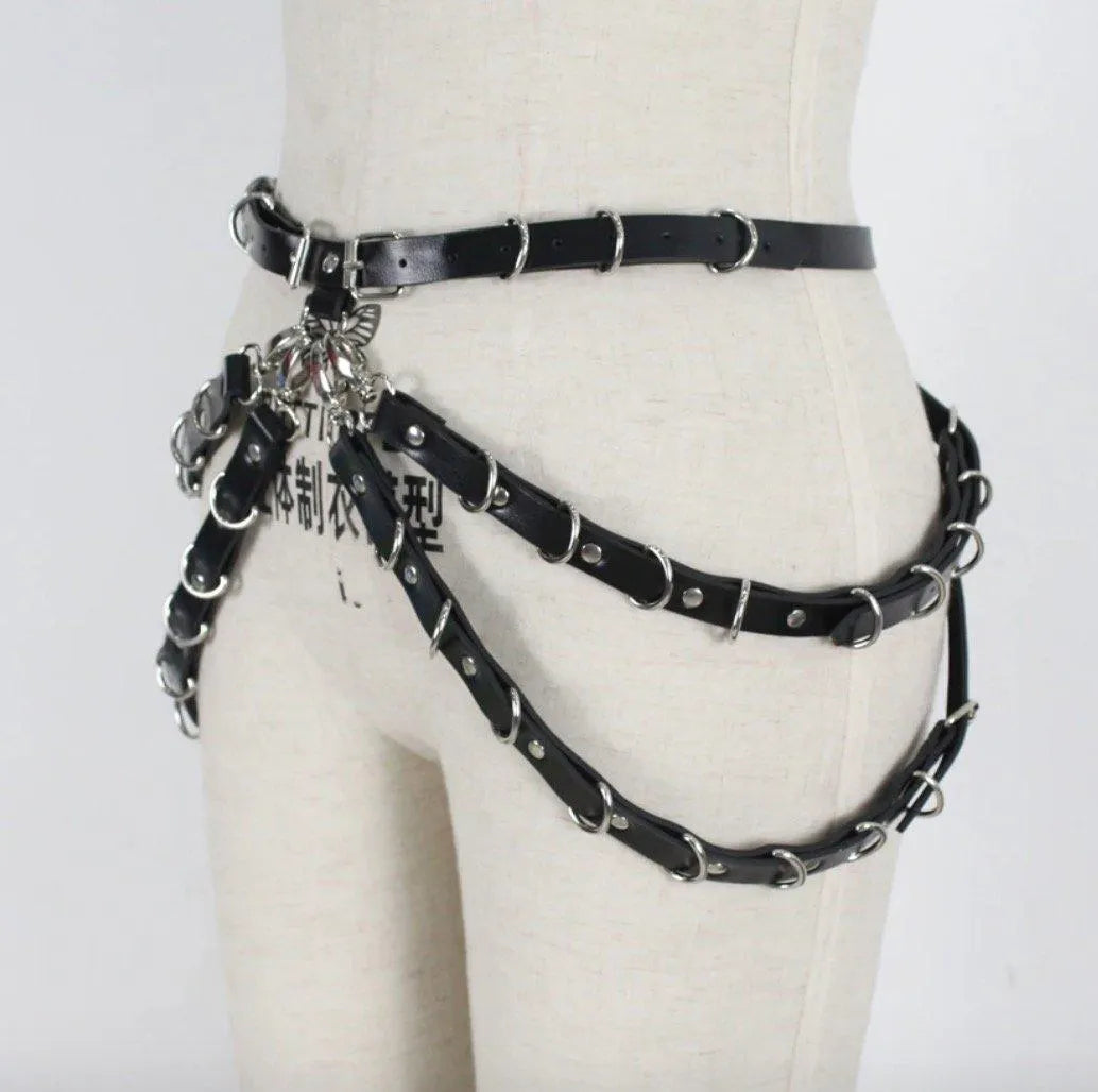 Leather Harness Belt