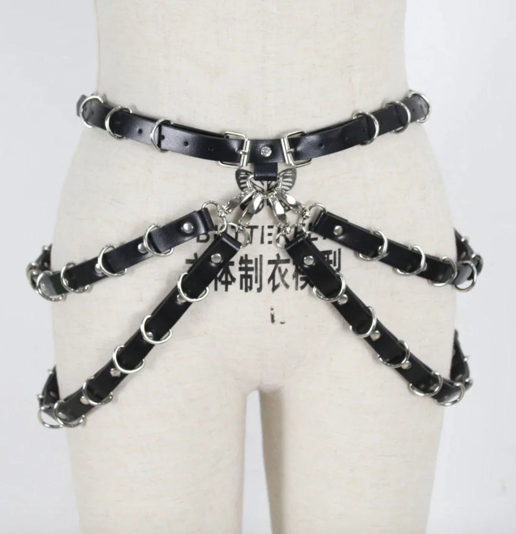 Leather Harness Belt