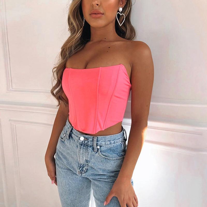 One Neck Sleeveless Slim Top