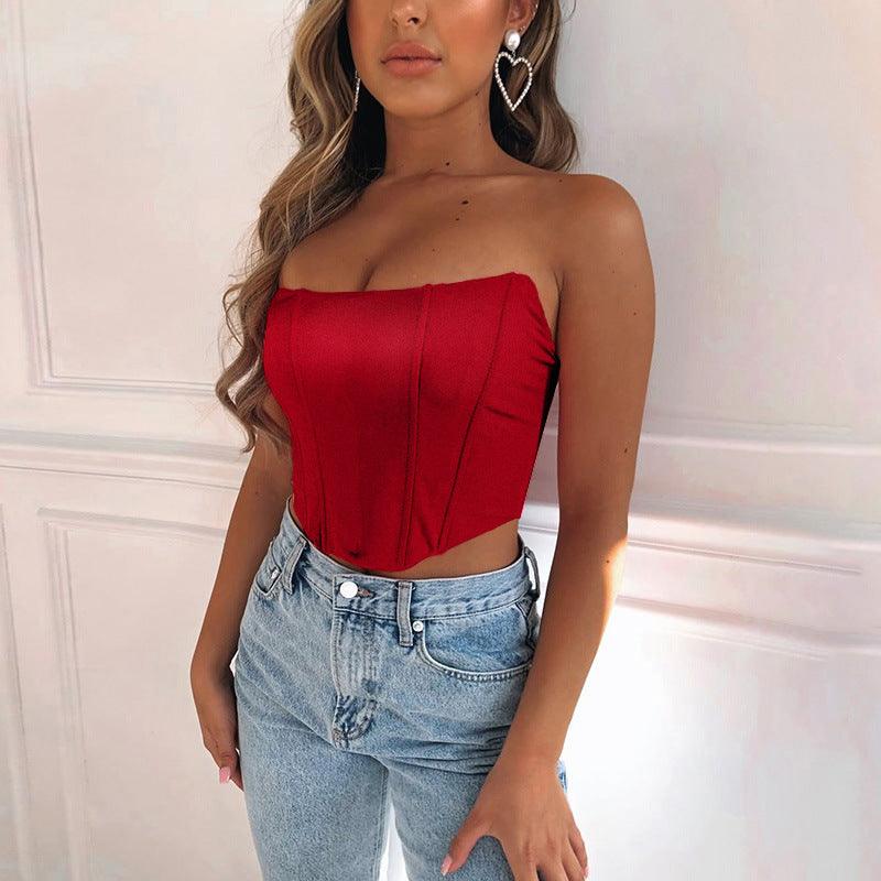 One Neck Sleeveless Slim Top