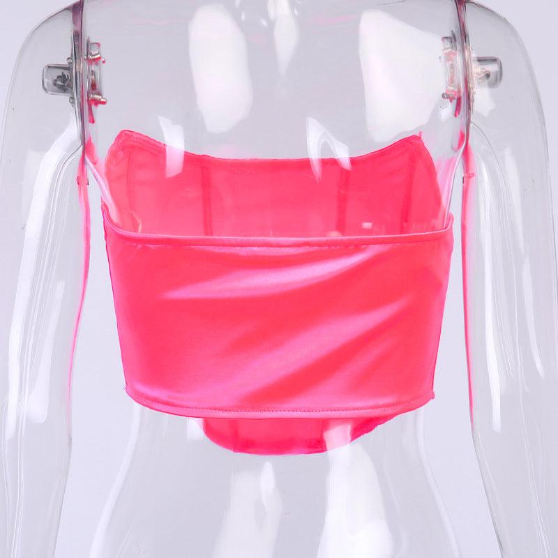 One Neck Sleeveless Slim Top