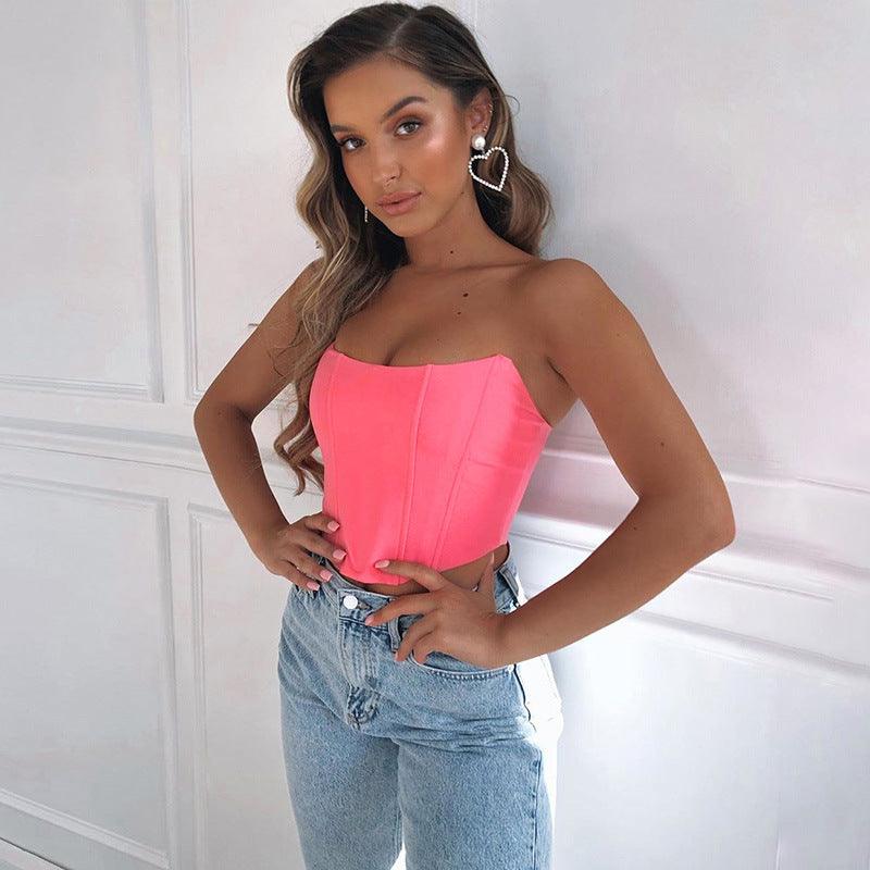 One Neck Sleeveless Slim Top