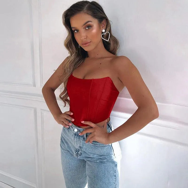 One Neck Sleeveless Slim Top