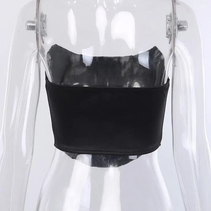 One Neck Sleeveless Slim Top
