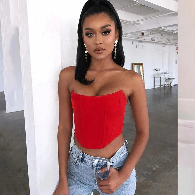 One Neck Sleeveless Slim Top
