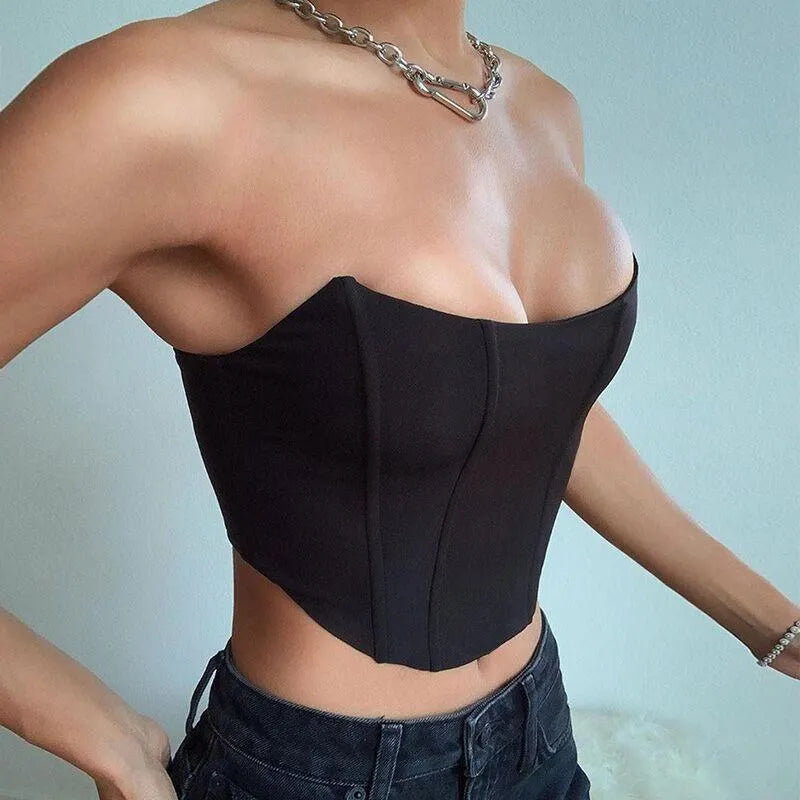 One Neck Sleeveless Slim Top