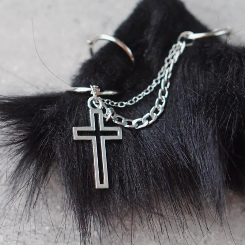 Chain Cat Ear Hairpin and Hairband