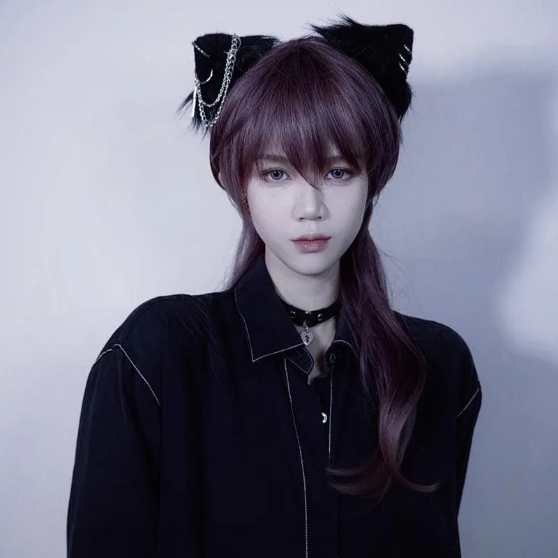 Chain Cat Ear Hairpin and Hairband