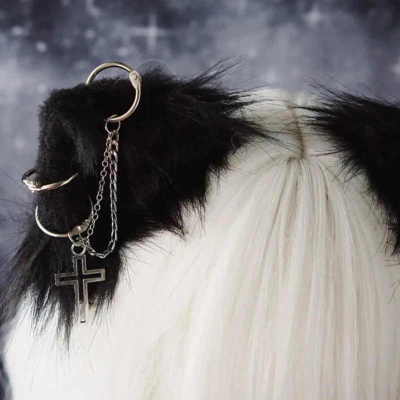 Chain Cat Ear Hairpin and Hairband