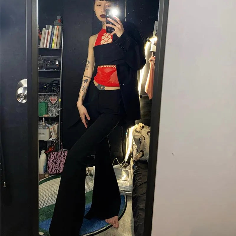 Colorful Butterfly Is Playing Mesh Lingerie
