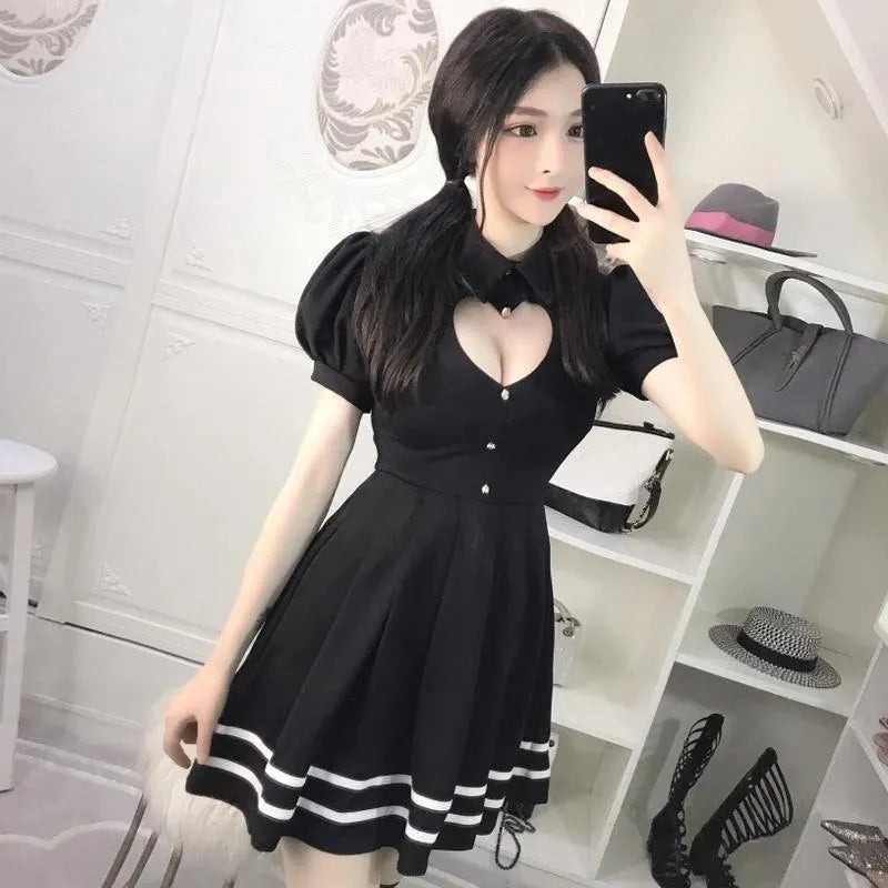 Sweet Sexy Heart Short Sleeve Polo Dress