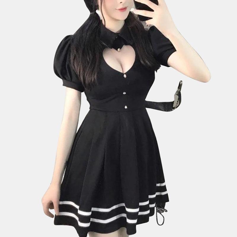 Sweet Sexy Heart Short Sleeve Polo Dress