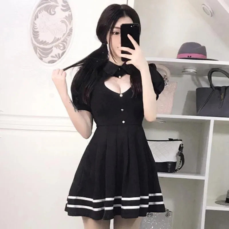 Sweet Sexy Heart Short Sleeve Polo Dress