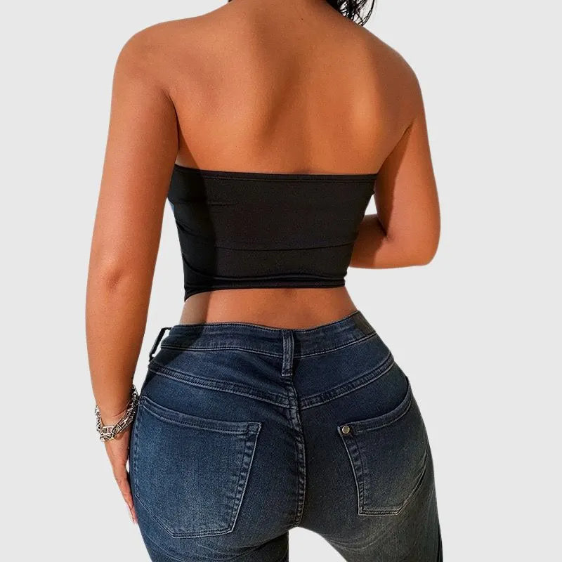 Street Retro Letter Top