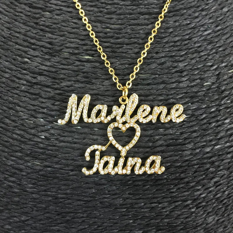 Custom Diamond Heart Titanium Necklace